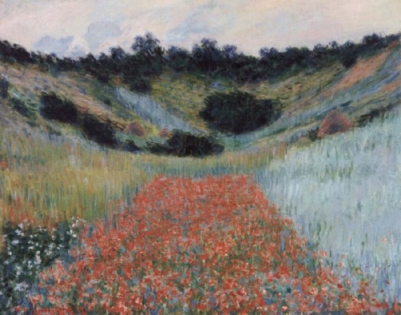 Claude Monet Poppy field in a hollow near Givemy China oil painting art
